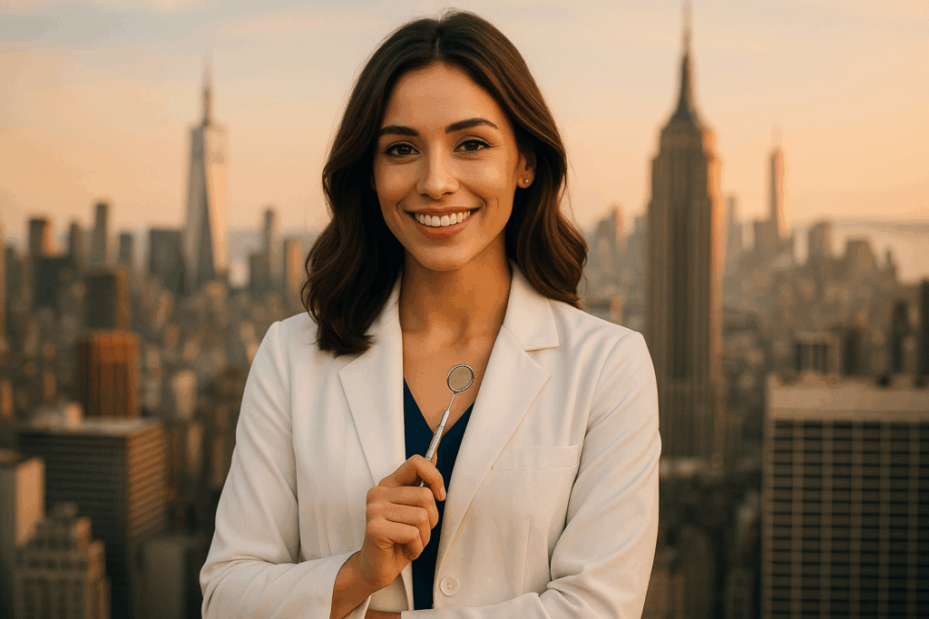 Confident dentist in nyc