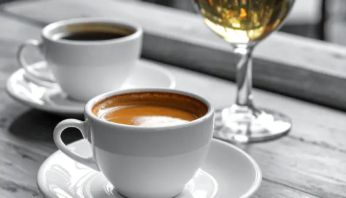 Coffee and wine