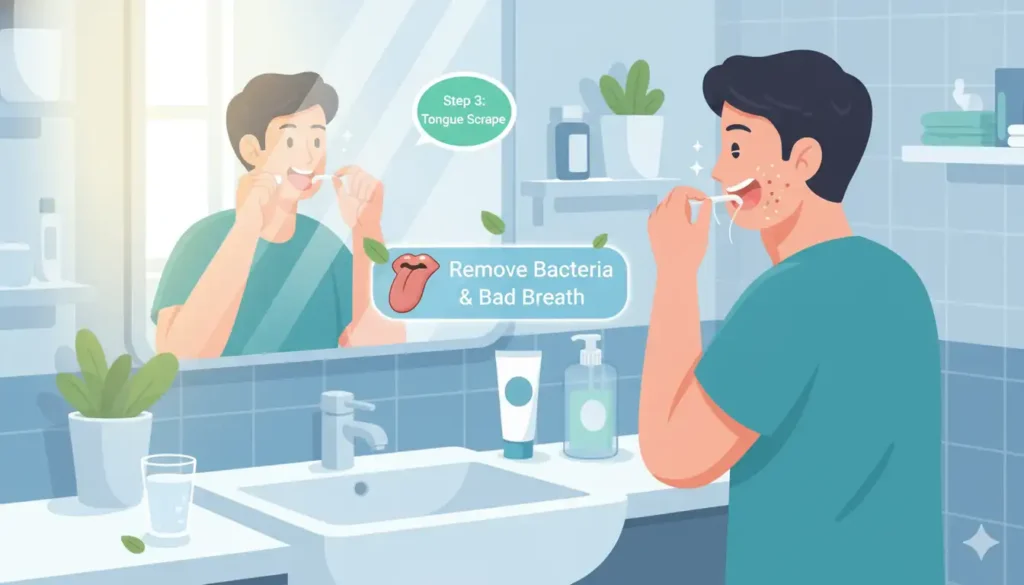 Scrape your tongue every morning